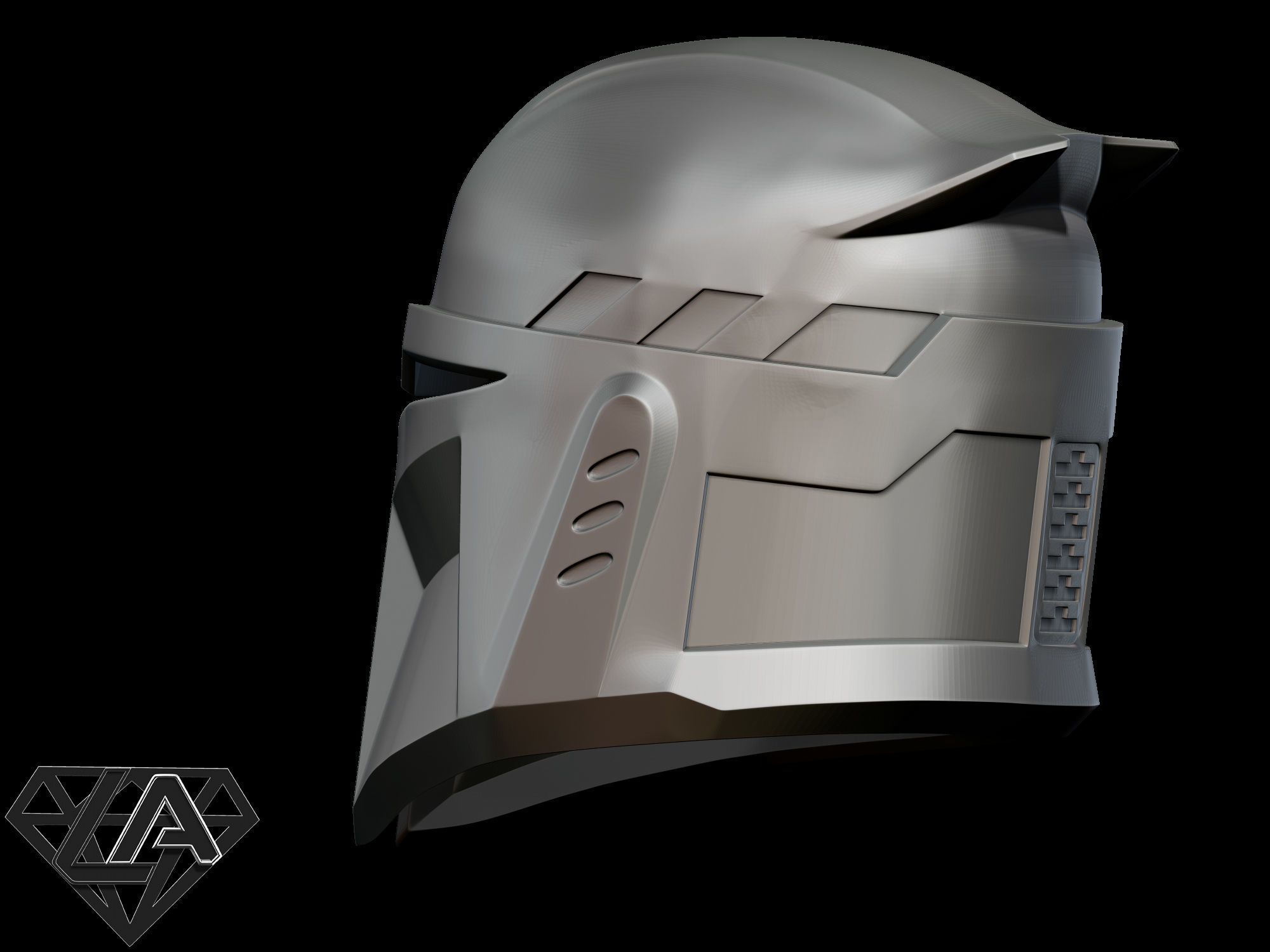 Custom mandalorian helmet 3D print model_11