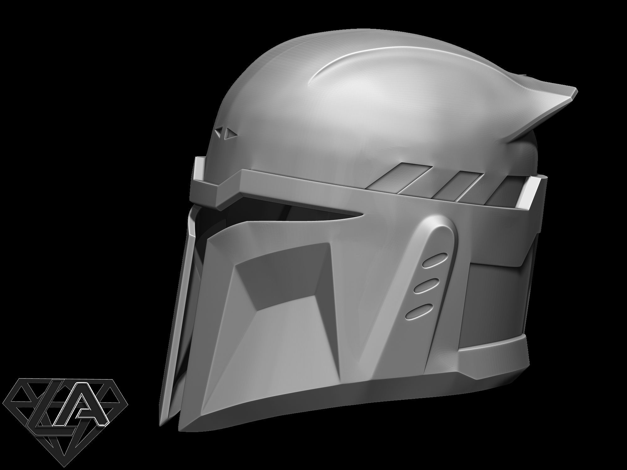 Custom mandalorian helmet 3D print model_2