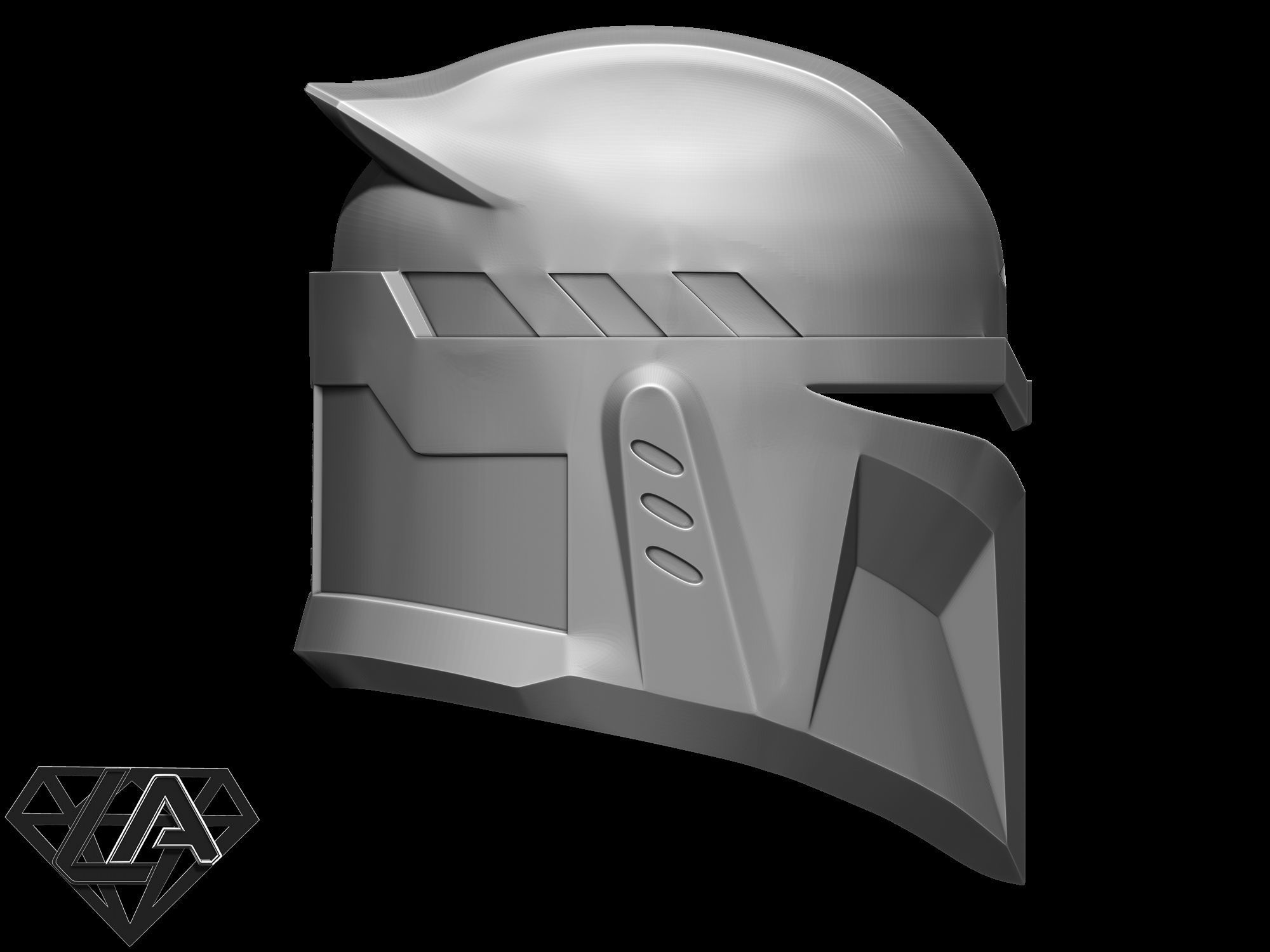 Custom mandalorian helmet 3D print model_8