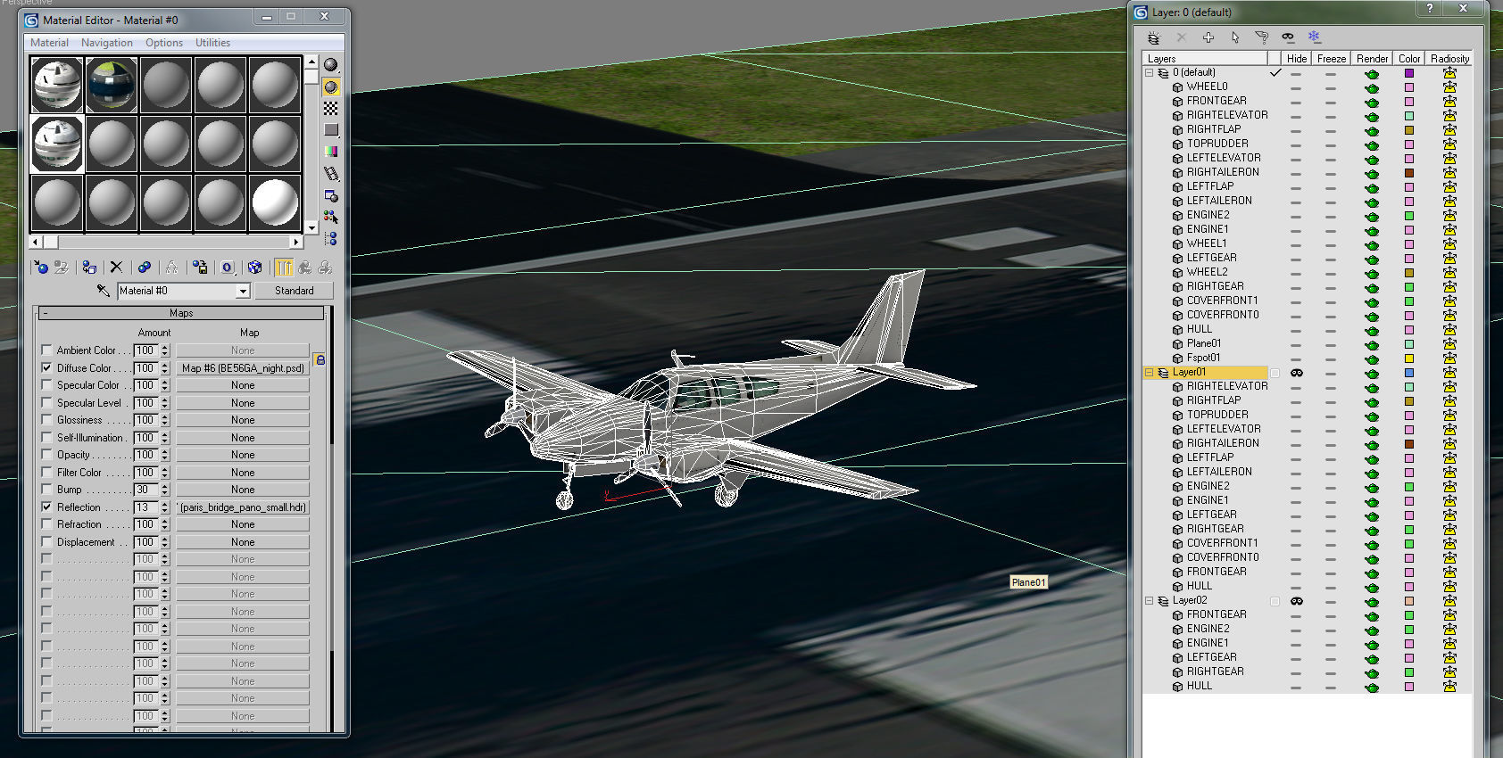Beechcraft 56TC Baron Low-poly 3D model_6