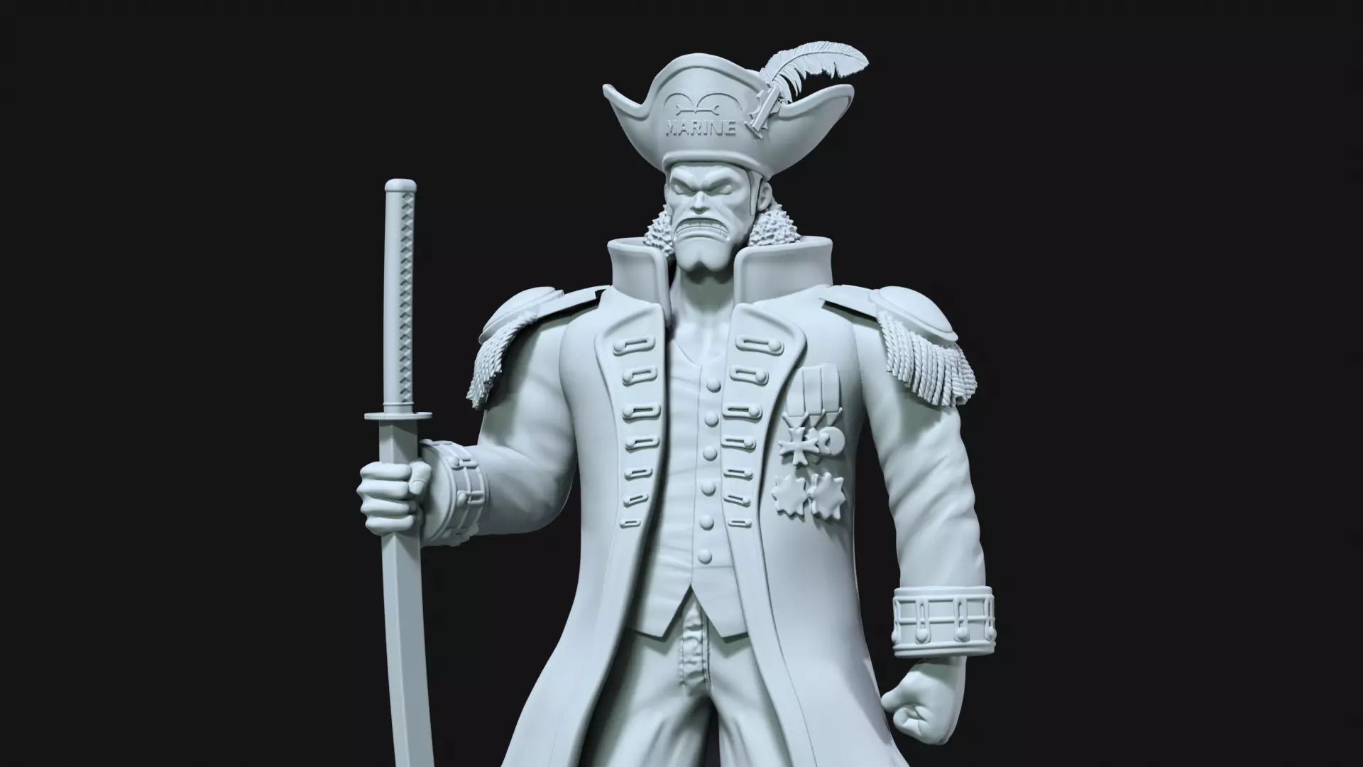 JONH GIANT - Vice Admiral- One piece - splitpart 3D print model