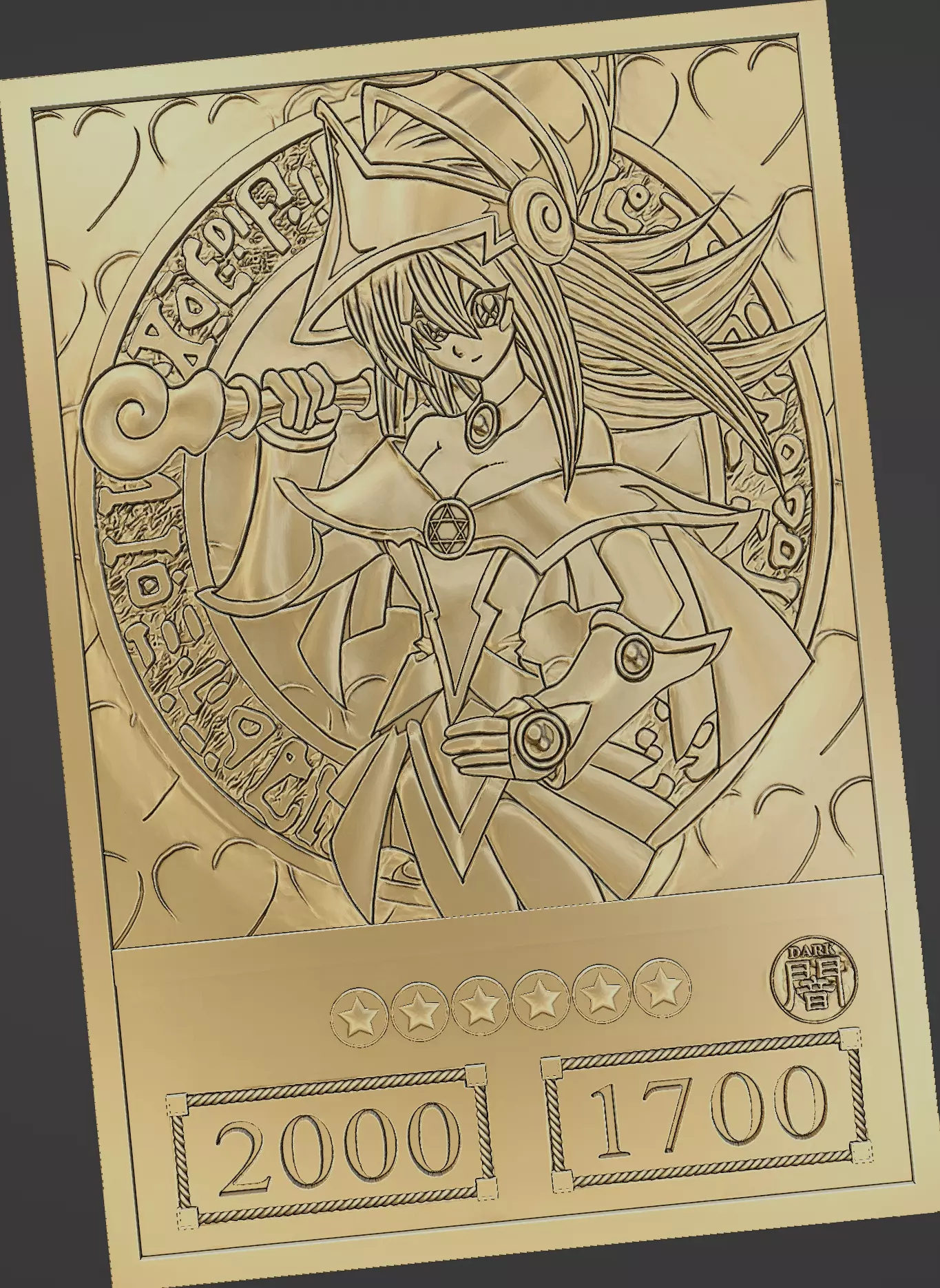 Dark Magician Girl - yu-gi-oh 3D print model