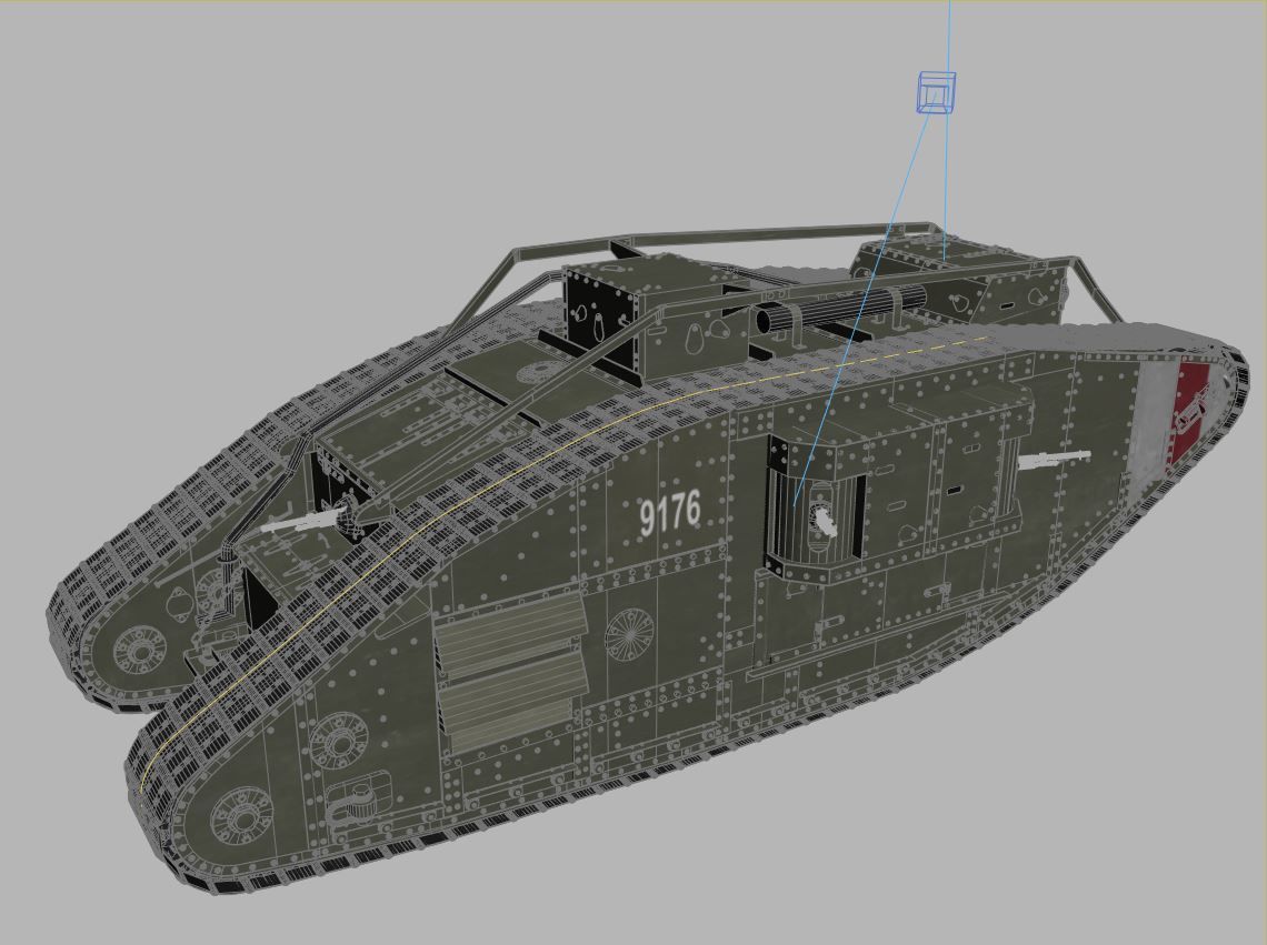Mark V Tank Female 3D model_11