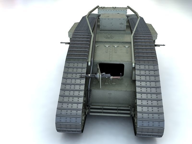 Mark V Tank Female 3D model_4