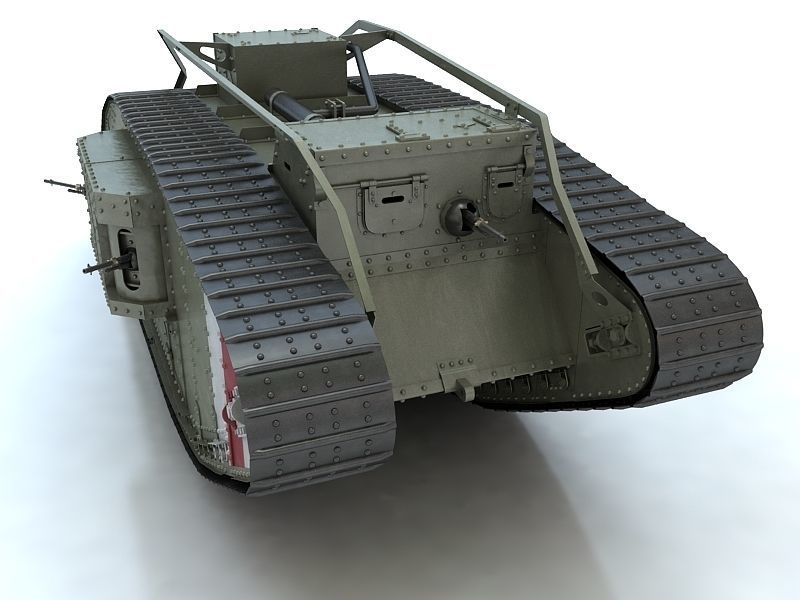 Mark V Tank Female 3D model_6