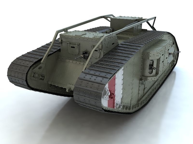 Mark V Tank Female 3D model_9