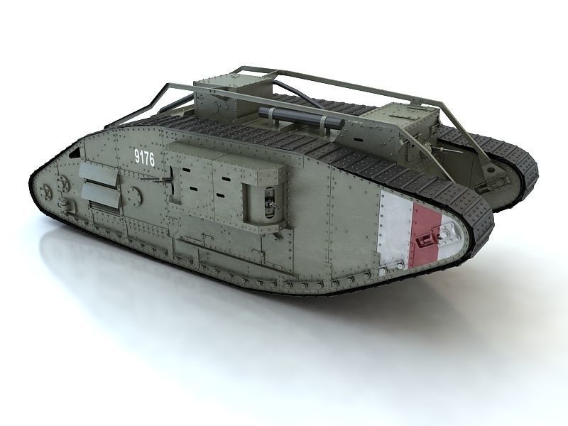 Mark V Tank Female 3D model_7
