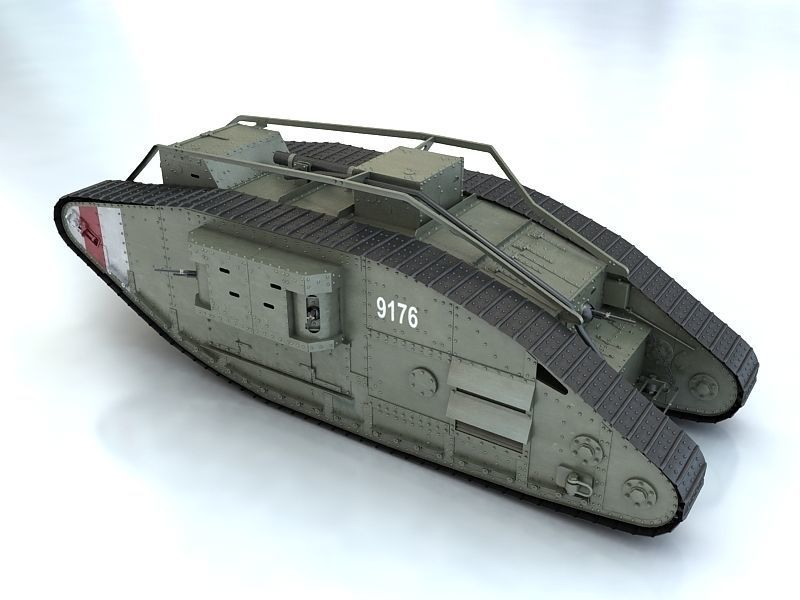 Mark V Tank Female 3D model_8