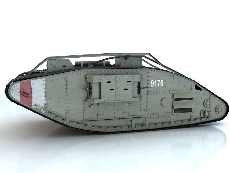Mark V Tank Female 3D model_3