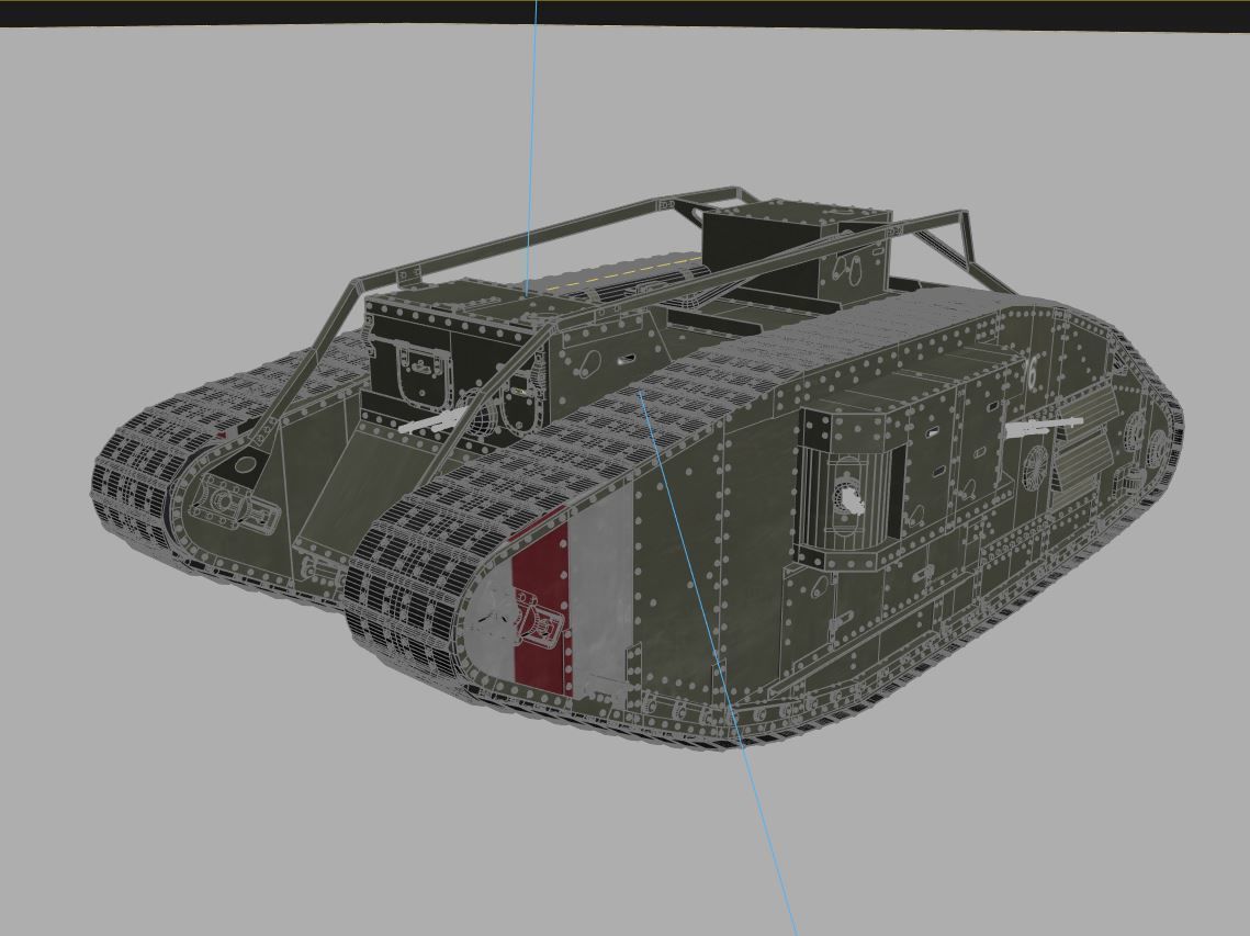 Mark V Tank Female 3D model_10