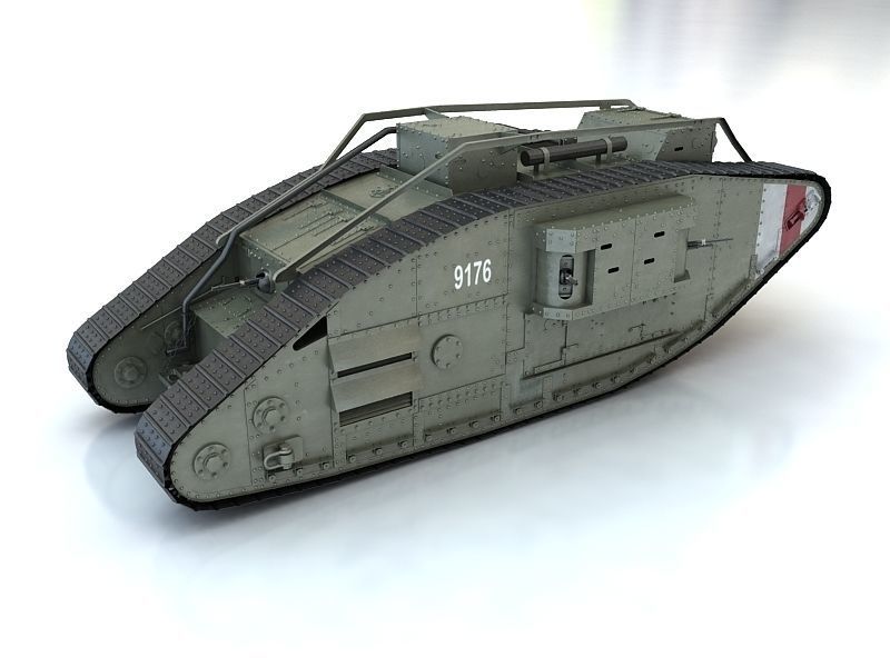 Mark V Tank Female 3D model_5