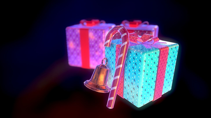 Christmas pack Free low-poly 3D model