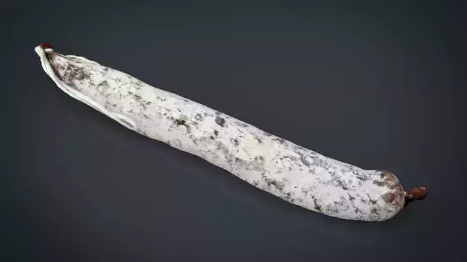Fuet Salami Low-poly 3D model