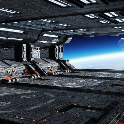 SF HANGAR C3 Low-poly 3D model