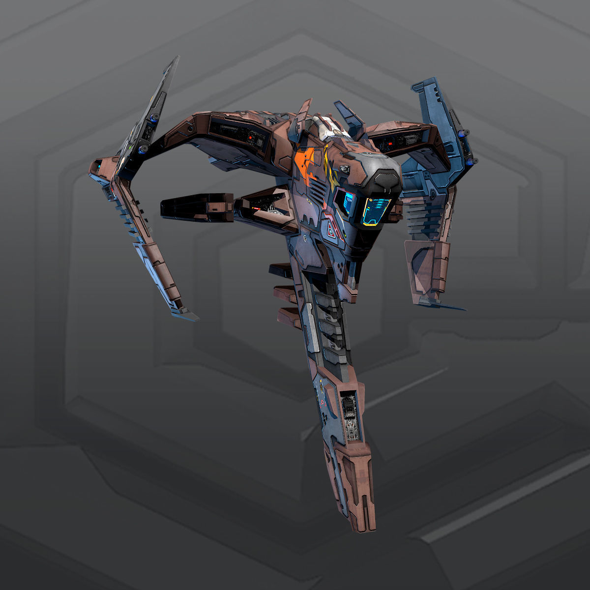 SF KARAK Fighter R2 Low-poly 3D model_1