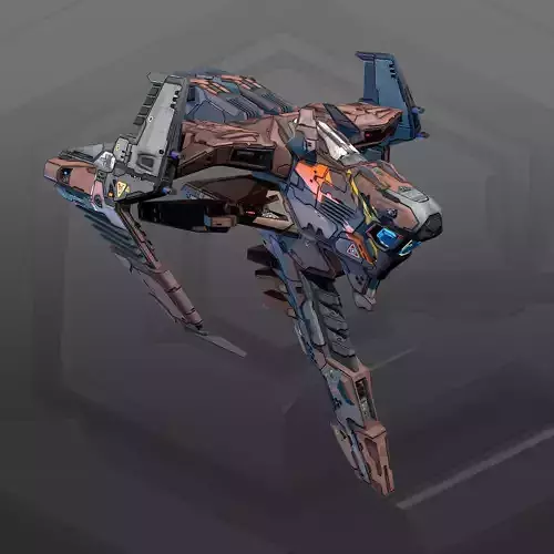 SF KARAK Fighter R2 Low-poly 3D model