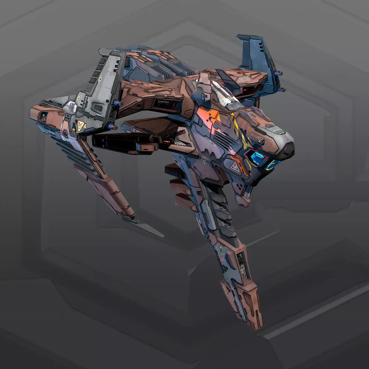 SF KARAK Fighter R2 Low-poly 3D model_0