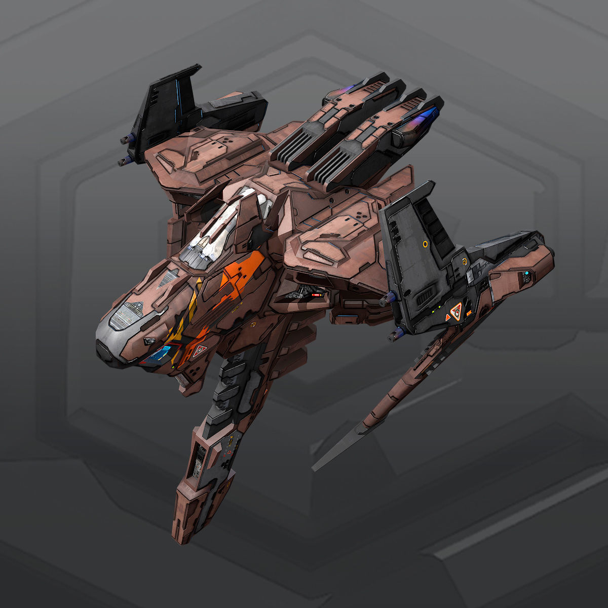 SF KARAK Fighter R2 Low-poly 3D model_3