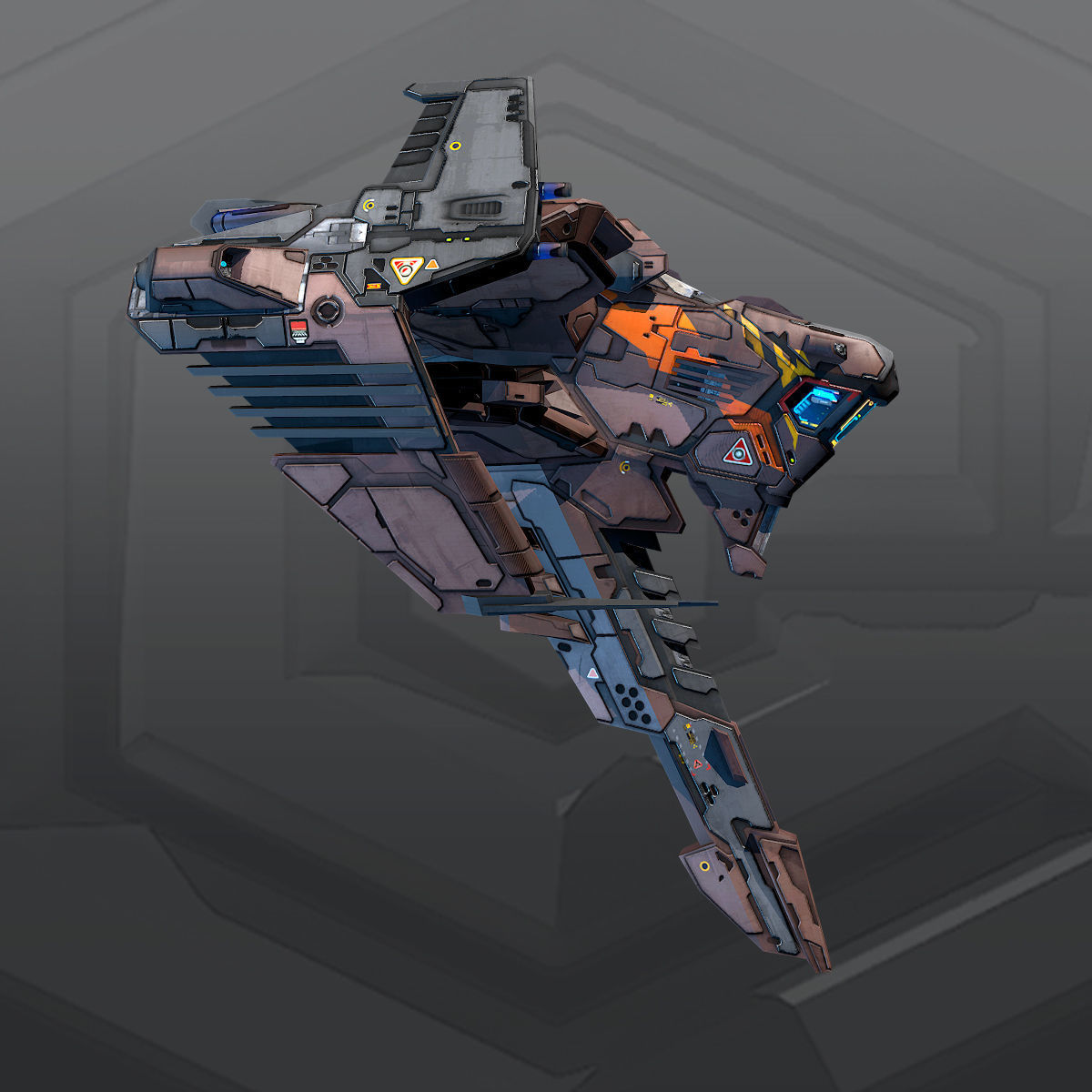 SF KARAK Fighter R2 Low-poly 3D model_2