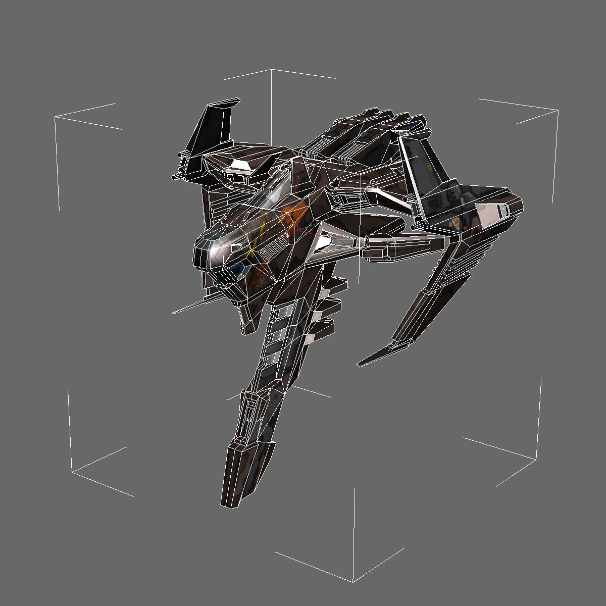 SF KARAK Fighter R2 Low-poly 3D model_5