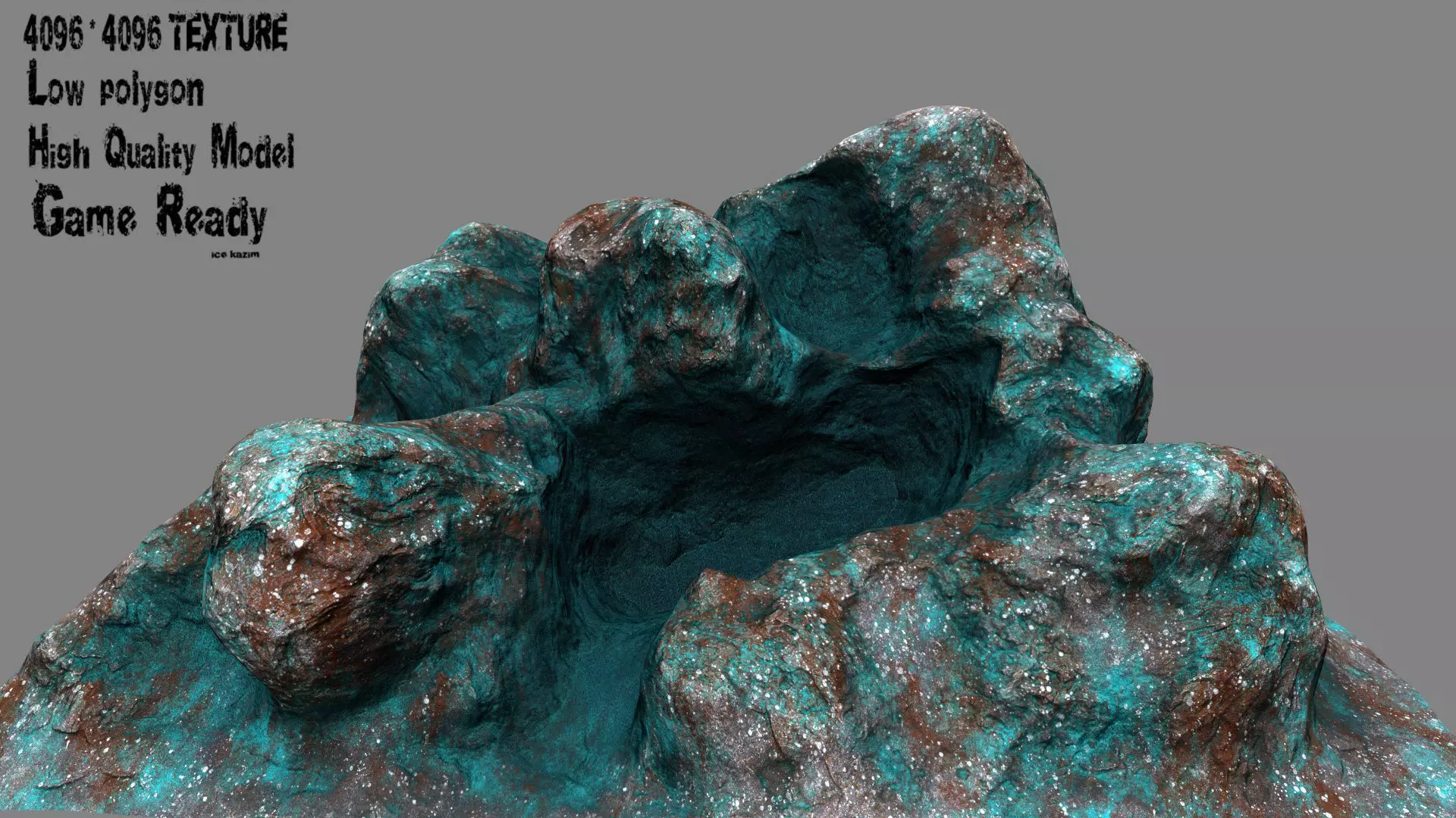 Rocks rock Low-poly 3D model_0