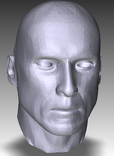 Solid male head 1 3D print model_6