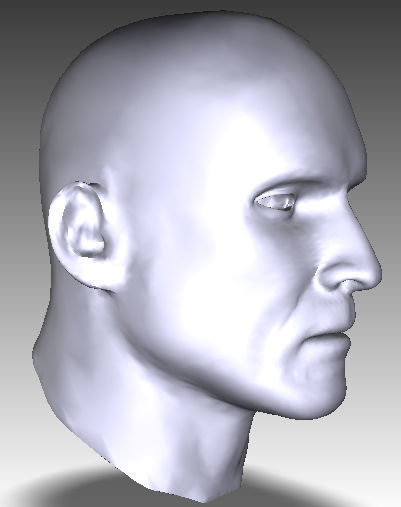Solid male head 1 3D print model_12