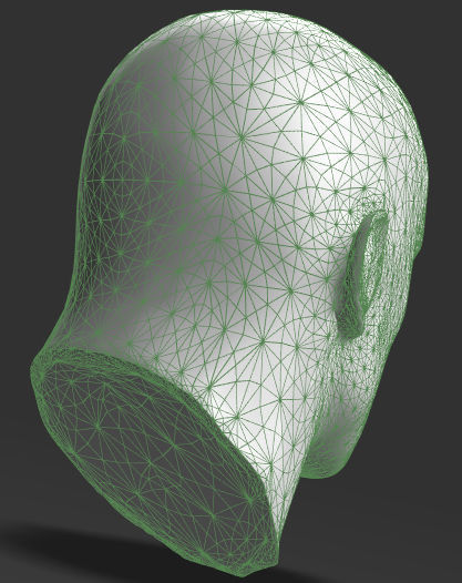 Solid male head 1 3D print model_2