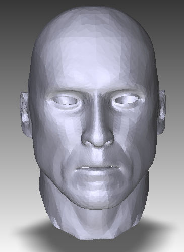 Solid male head 1 3D print model_7
