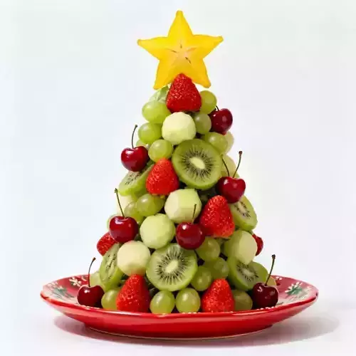 Edible Fruit Arrangement Christmas Tree 3D Model Low-poly 3D model