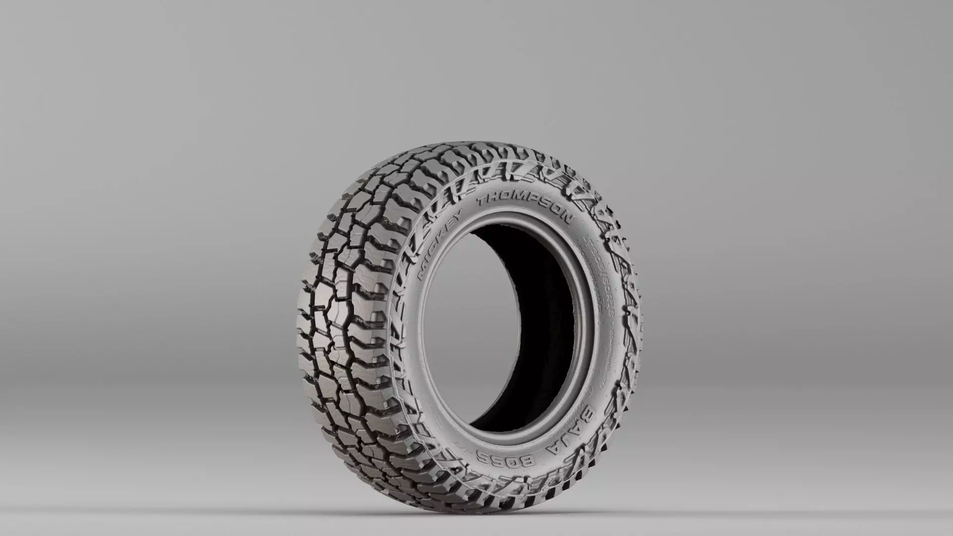 001696 All-Terrain Tire with Block Tread Raw 3D Scan 3D print model