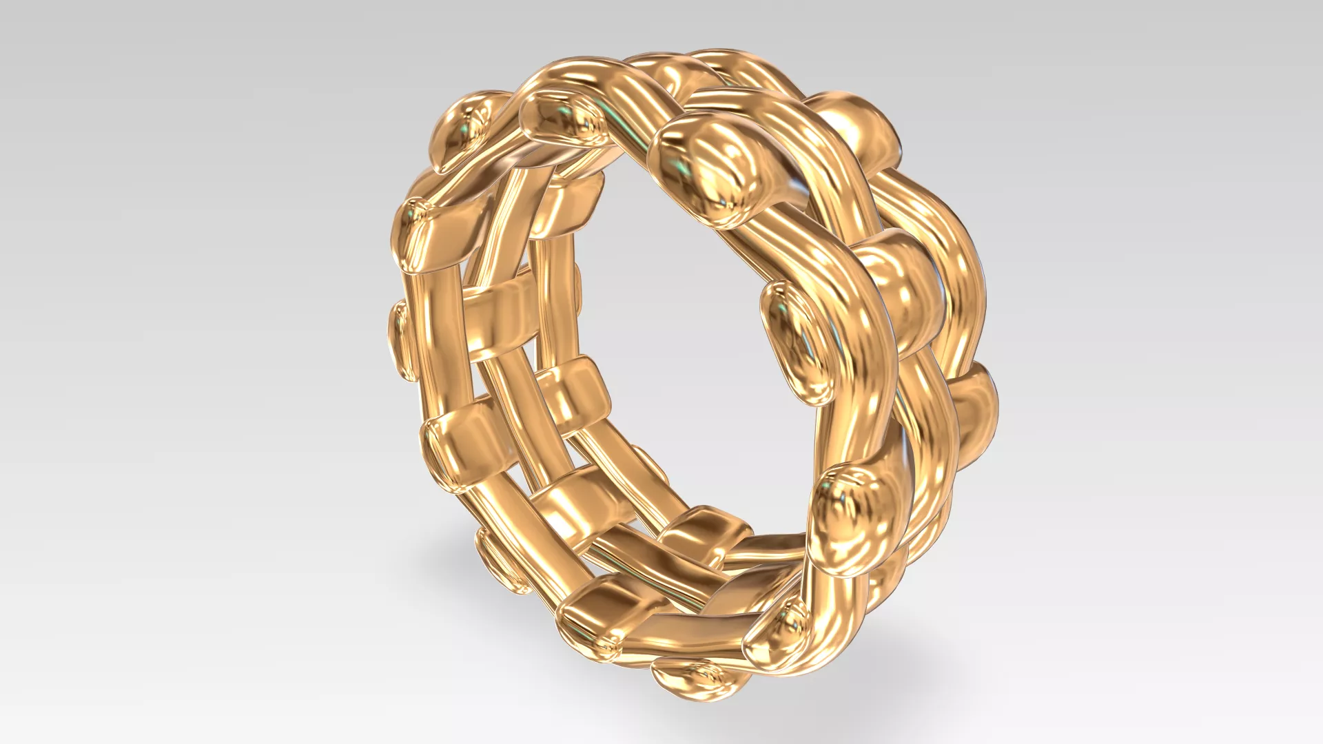 Special Elegant Woven Weave Ring 3D print model
