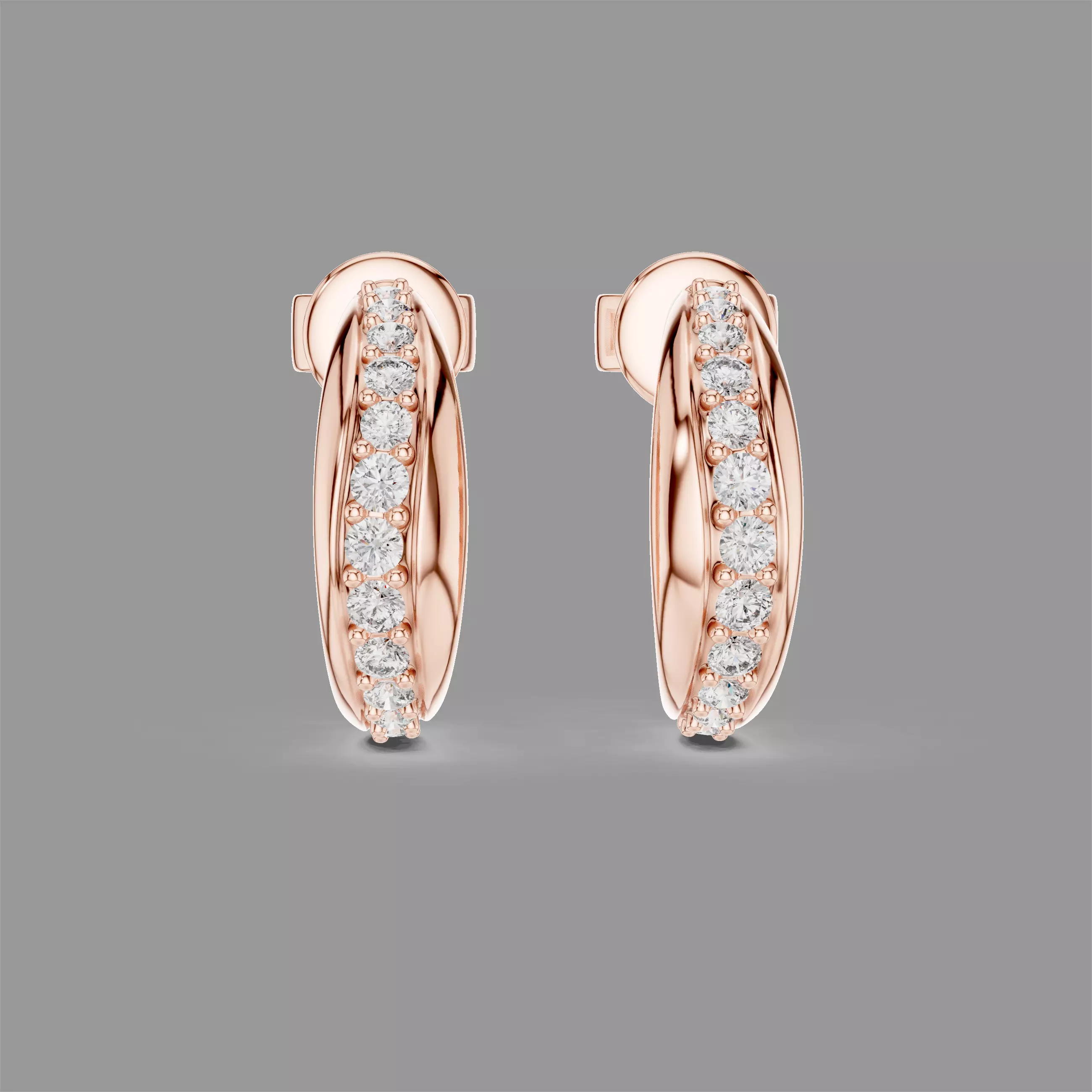 Diamond Earrings 3D print model