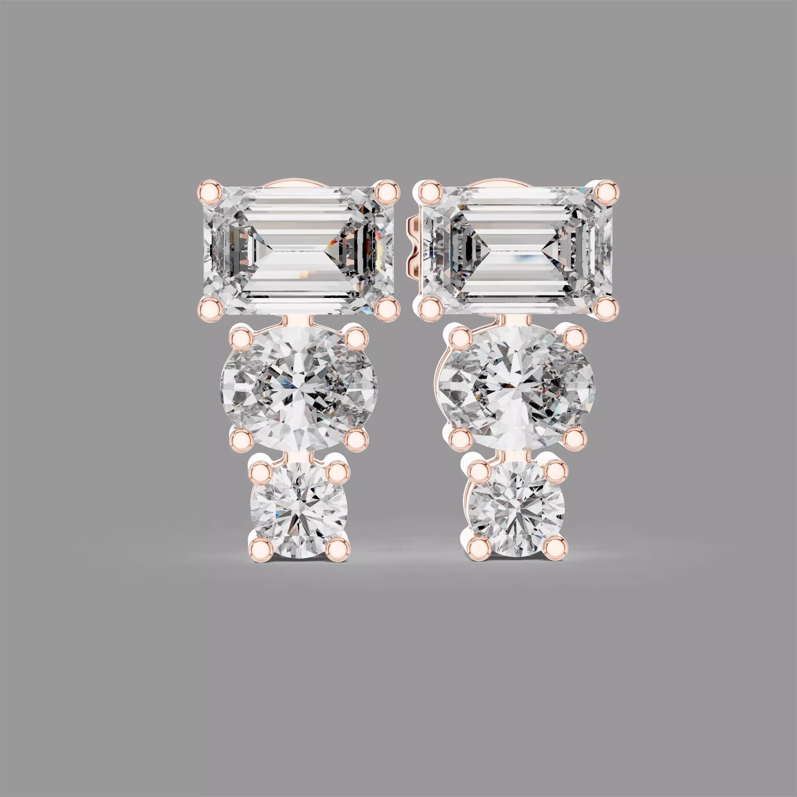 Diamond Earrings 3D print model