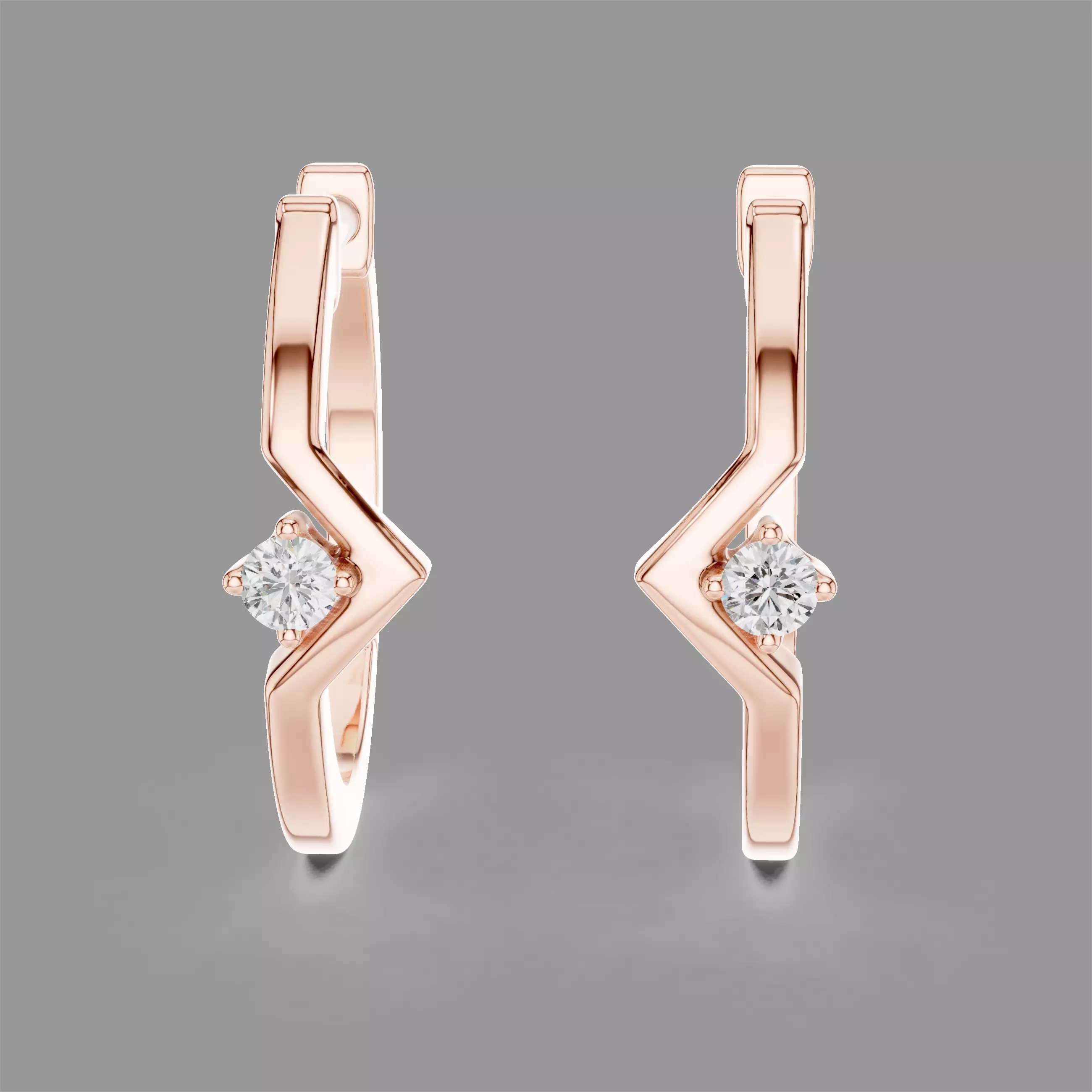 Diamond Earrings 3D print model