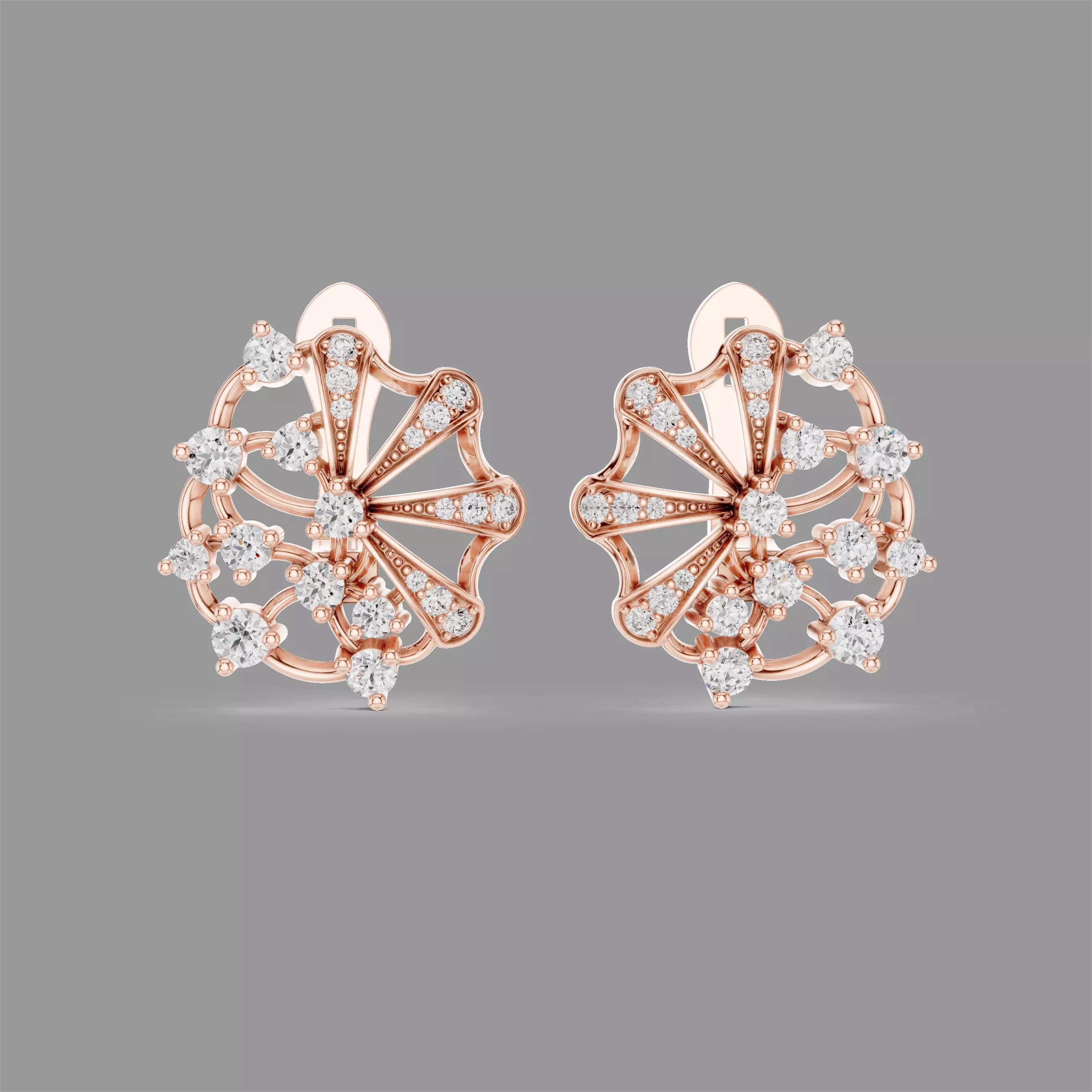 Diamond Earrings 3D print model