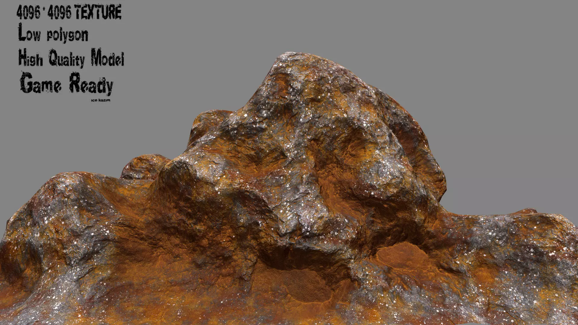 Rocks piece of rock Low-poly 3D model_0