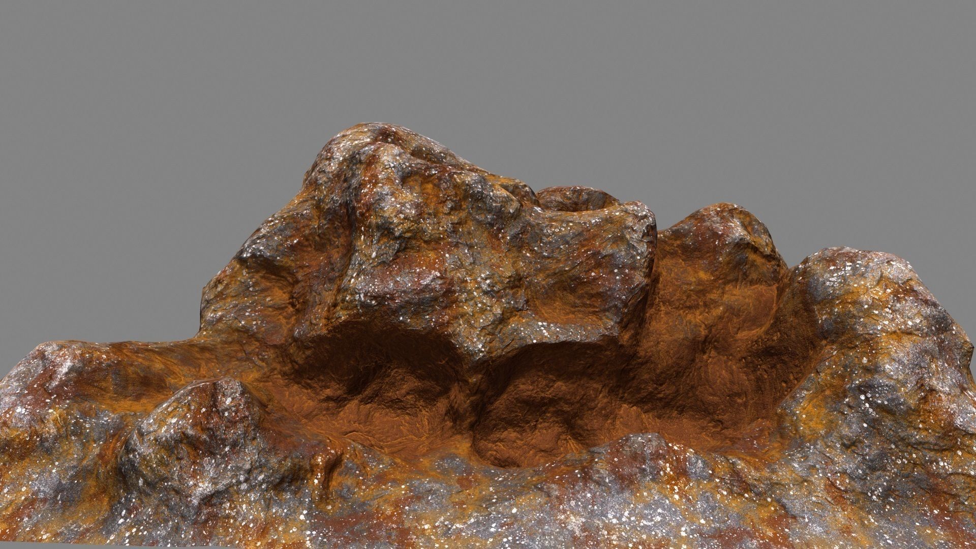 Rocks piece of rock Low-poly 3D model_2