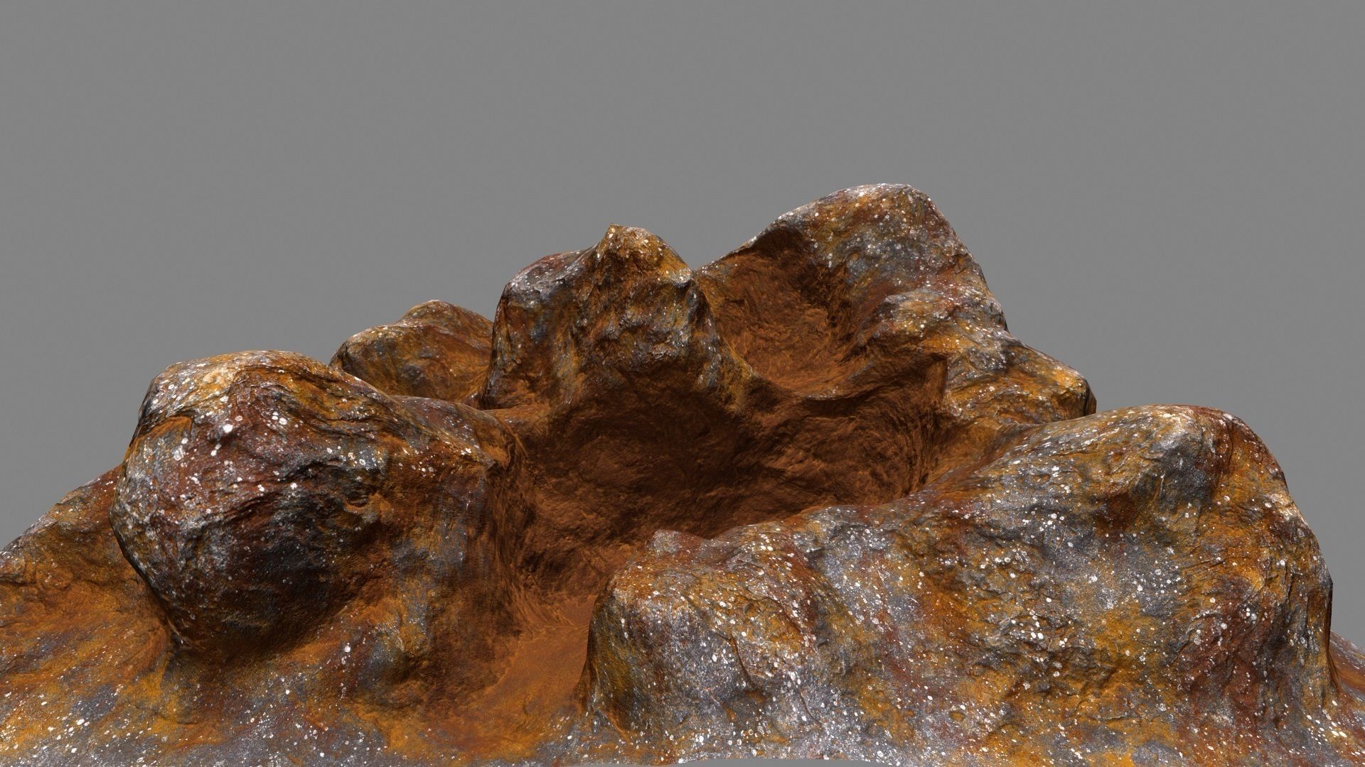 Rocks piece of rock Low-poly 3D model_4