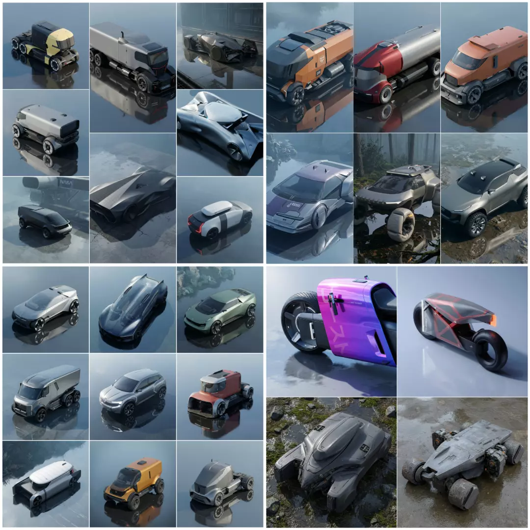 SCIFI GROUND VEHICLES BUNDLE 80-84 - 45 assets 3D model