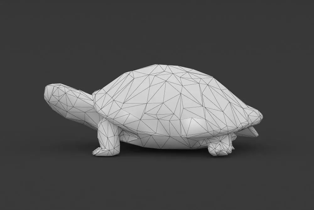 Low Poly Turtle Tortoise Low-poly 3D model_0