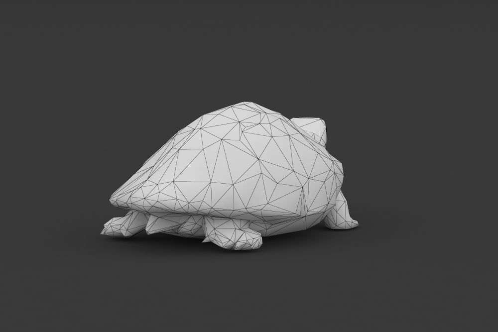 Low Poly Turtle Tortoise Low-poly 3D model_6
