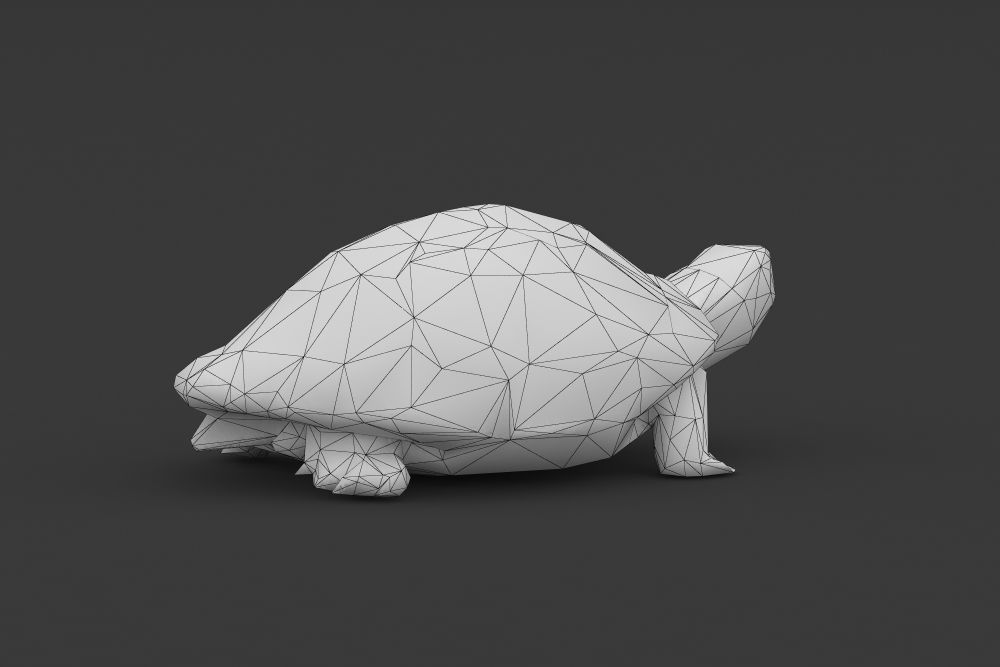 Low Poly Turtle Tortoise Low-poly 3D model_1