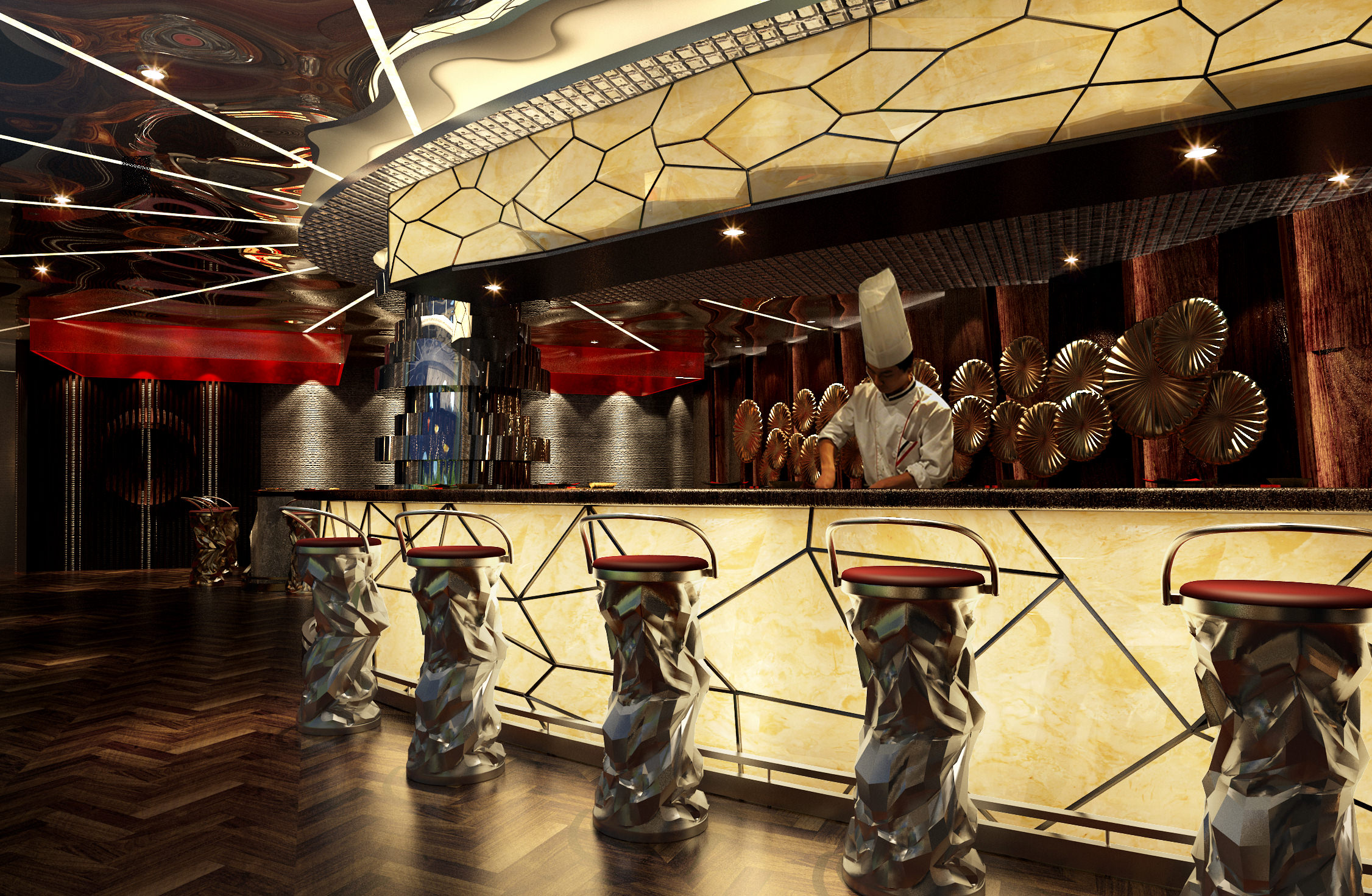 High End Wall Decor restaurant with high end wall decor 3d model max High End Wall Decor restaurant with high end wall decor 3d model max