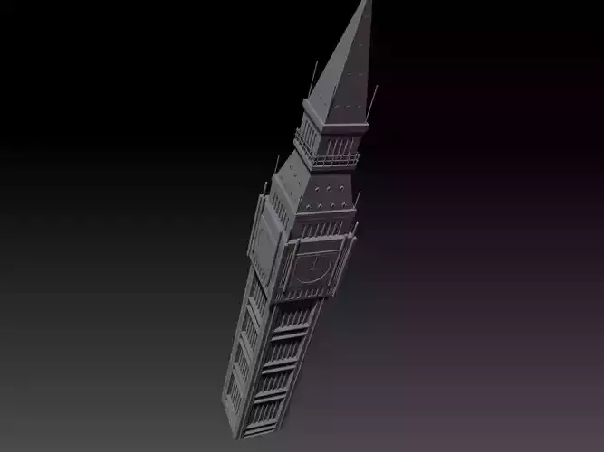 Big Ben Low-poly 3D model