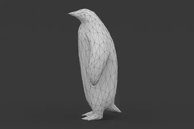 Low Poly Penquin 3D penguin Low-poly 3D model