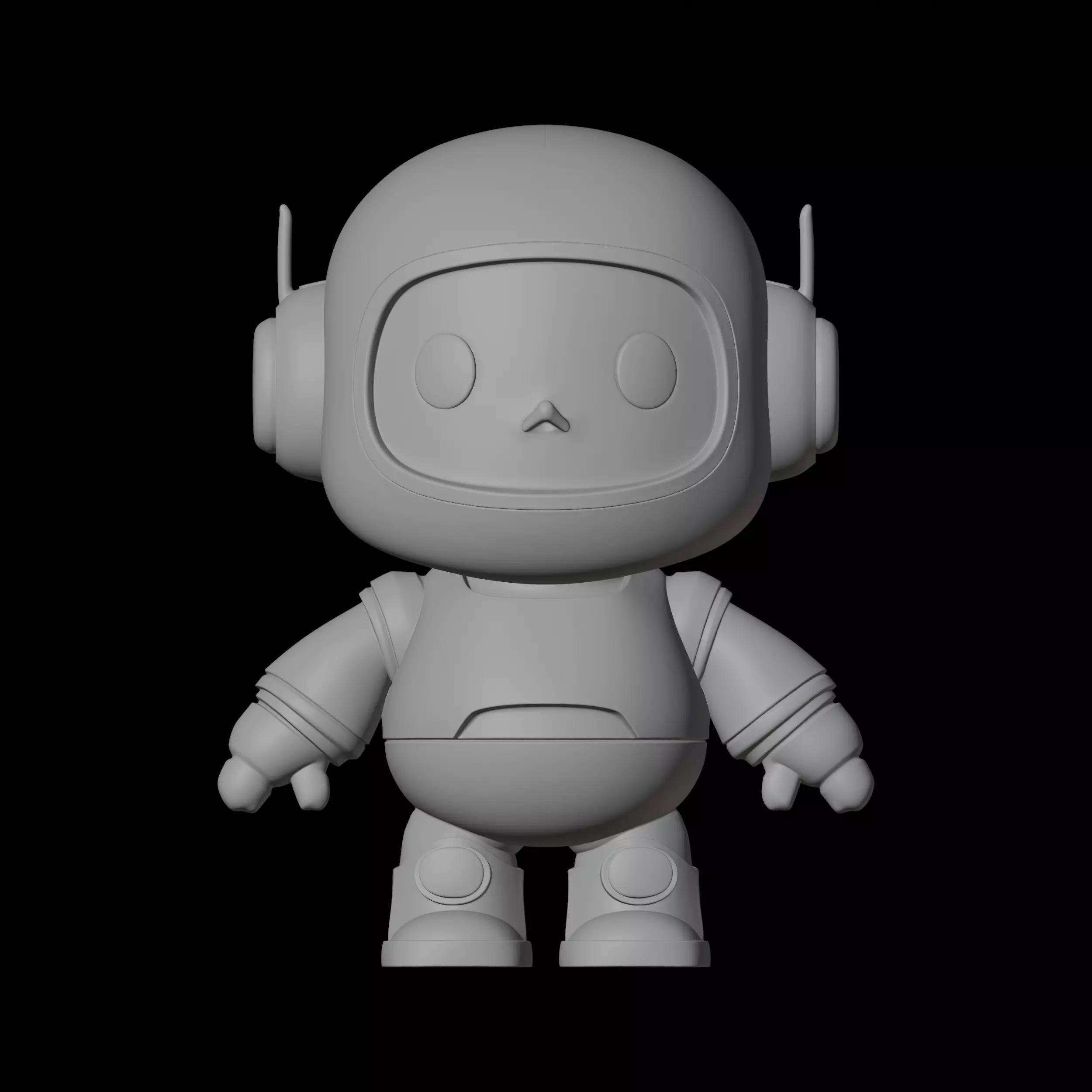 Chibi Robot Character Figure 3D print model
