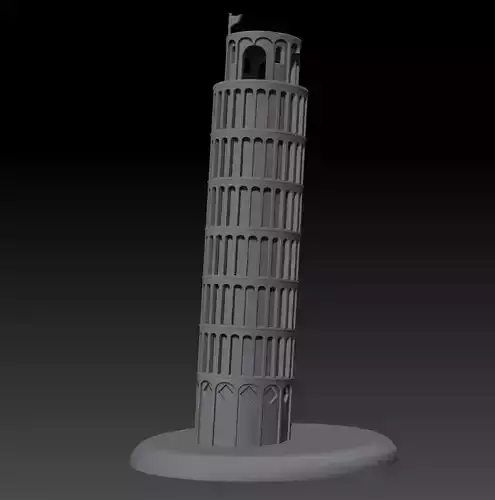 Torre di Pisa Low-poly 3D model