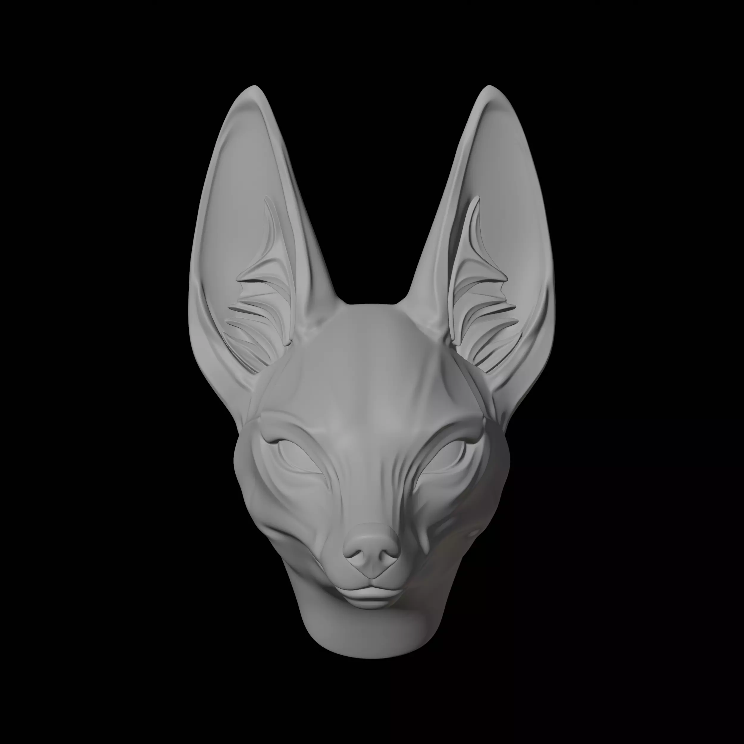 Fennec Fox Head Bust 3D print model