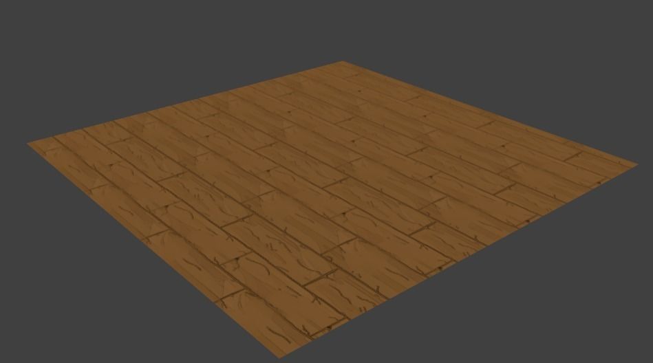 Wooden floor  Low-poly 3D model_0